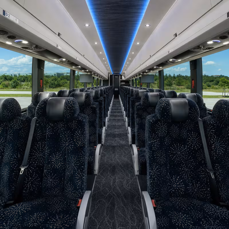 40-56 Passenger Charter Bus Interior
