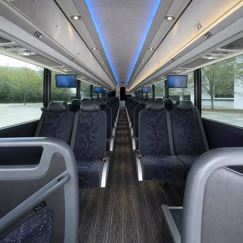 40-56 Passenger Charter Bus Interior