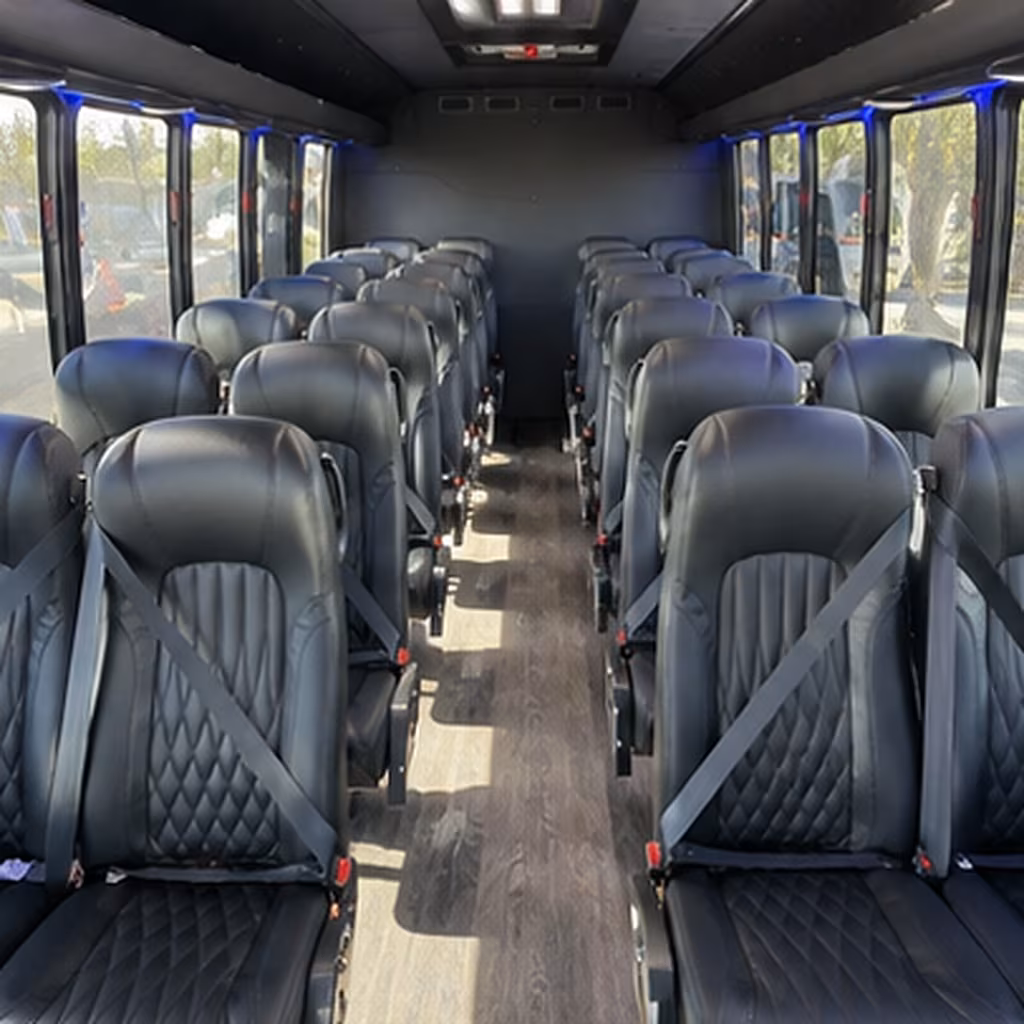 Boca Raton Corporate Transportation party bus interior
