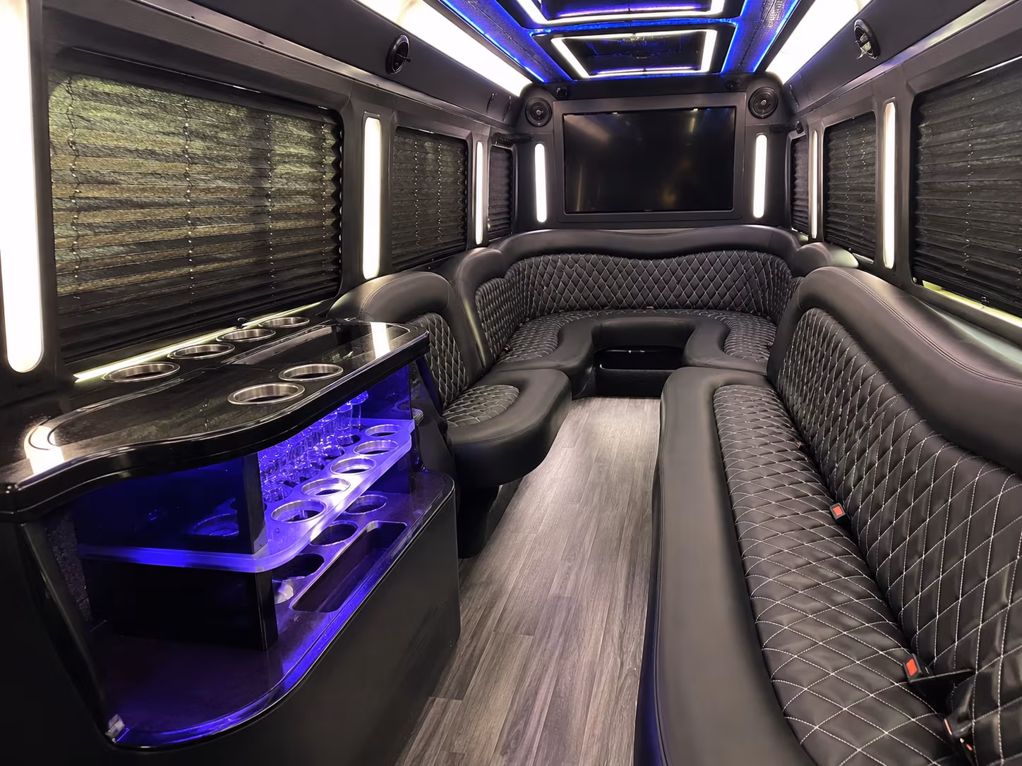 Boca Raton Prom & Homecoming Transportation party bus exterior