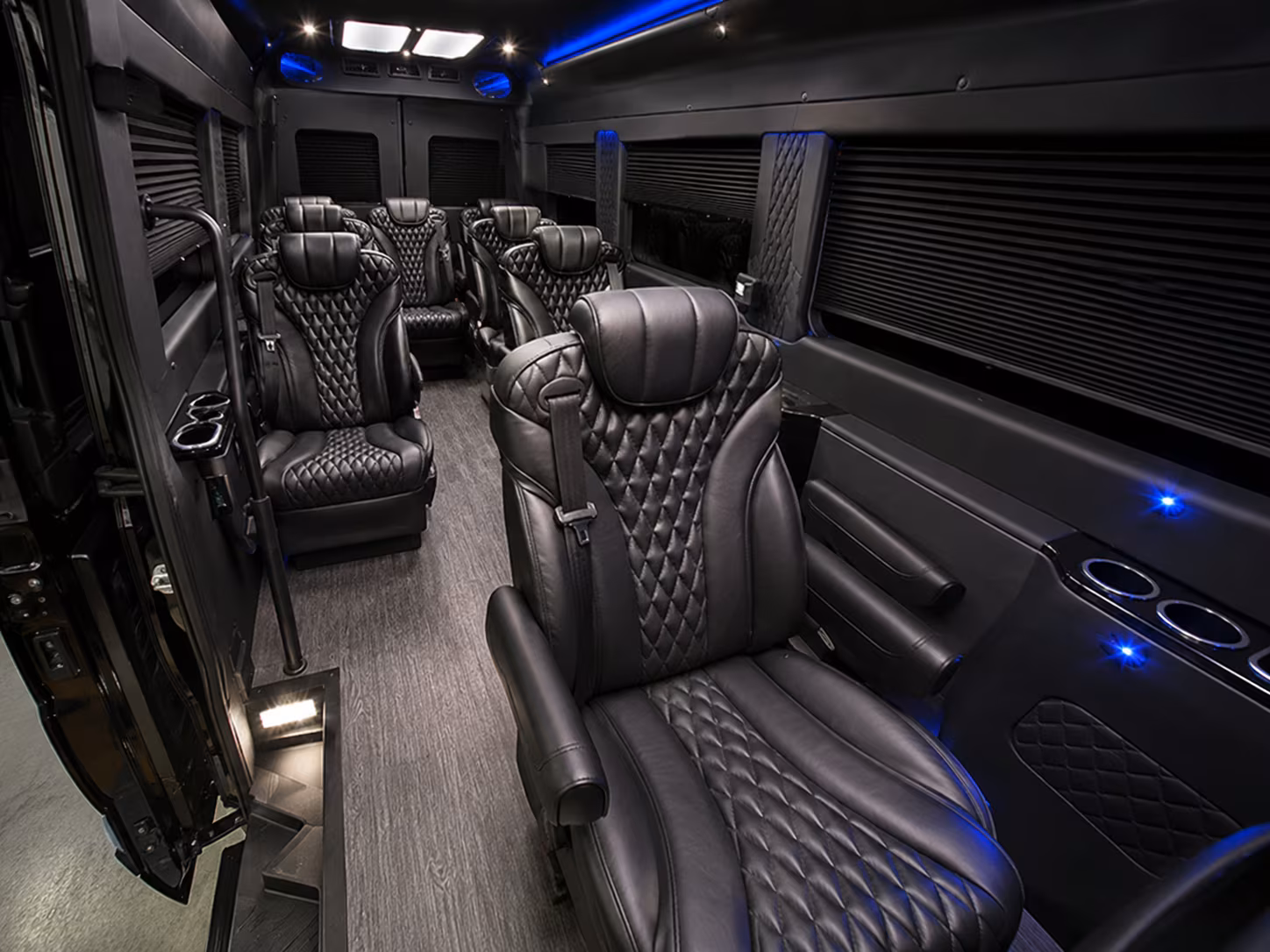 Boca Raton School Event Transportation party bus exterior