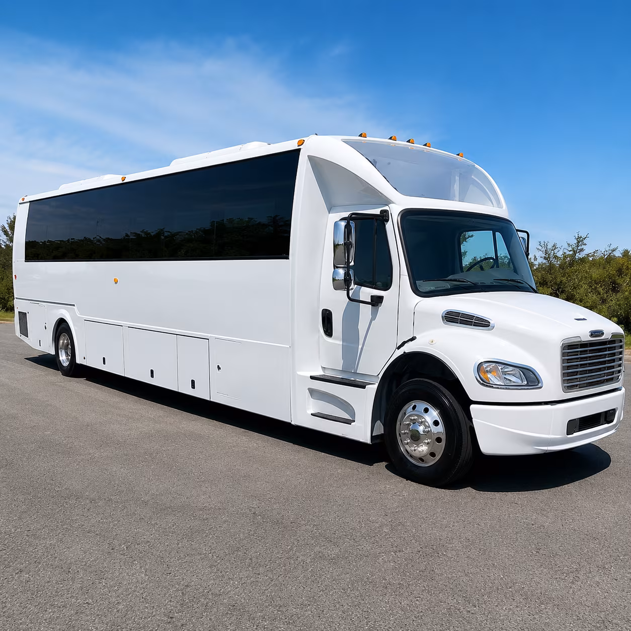 Boca Raton Sporting Event Transportation party bus exterior