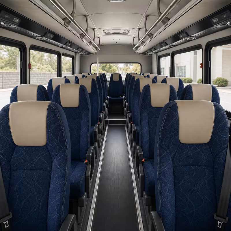 15-35 Passenger Minibus Interior
