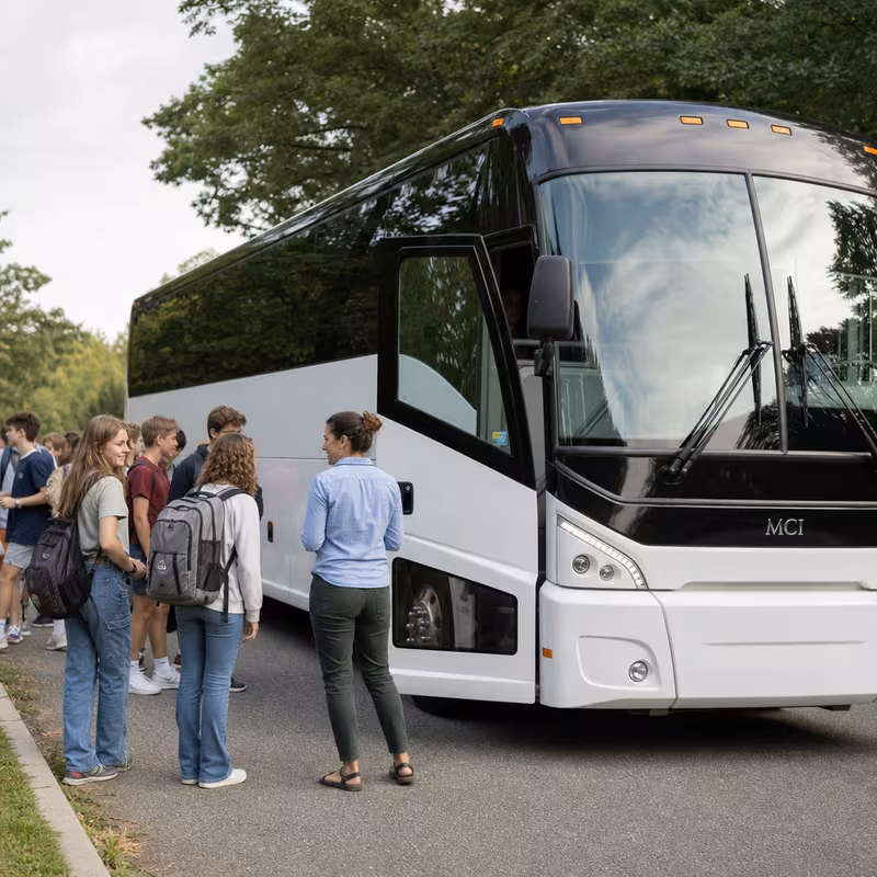 Black Mercedes Sprinter van staged for an Boca Raton School Transportation group