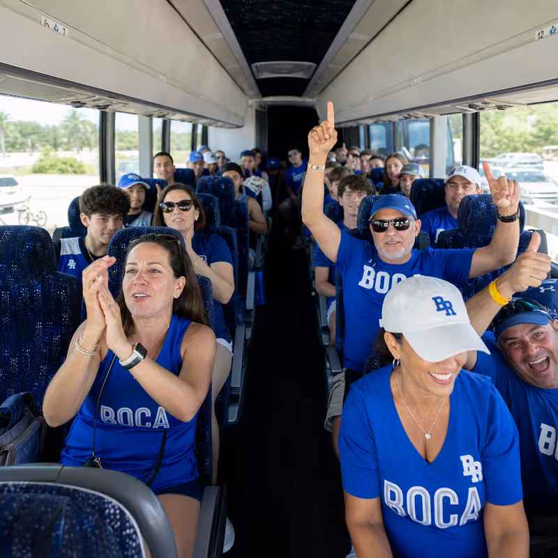 Black Mercedes Sprinter van staged for an Boca Raton Sporting Event Transportation group